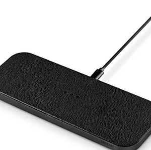 Courant Catch:2 Classics - Italian Leather Dual Wireless Charging Pad (Black)